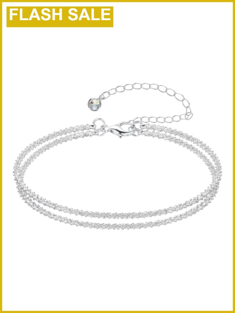Adjustable Double Layer Chain Anklet Bracelet